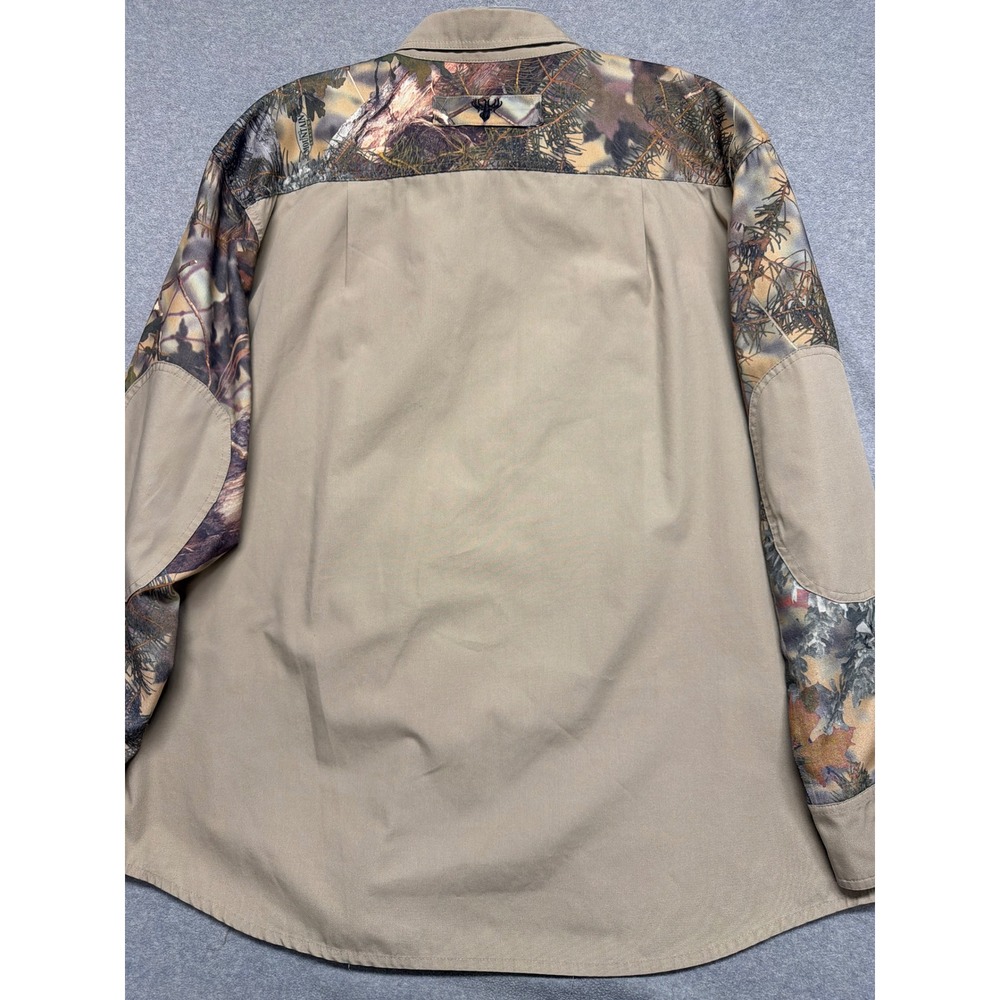 Kings Outdoor World Mens 2XL-R Camo Accent Hunting Shirt Tan Mountain Shadow - Picture 2 of 15